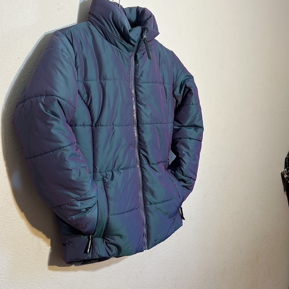 All In Motion Girls Purple Metallic Winter Snow Jacket Size XL 14/16 - Picture 4 of 16